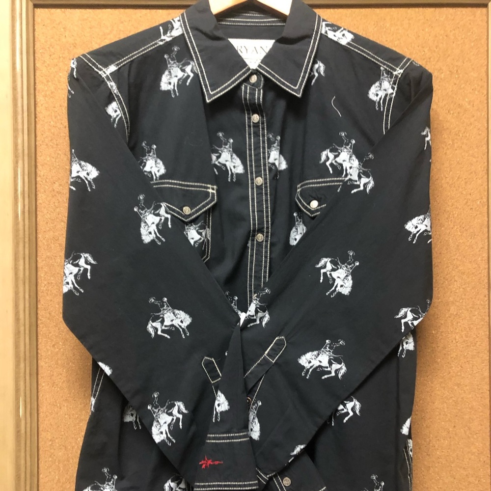 Ryan Michael Ladies Long Sleeve Snap Shirt